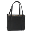 Burberrys Hand Bag Leather Black Silver Auth ep10754-1