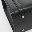 Burberrys Hand Bag Leather Black Silver Auth ep10754-14