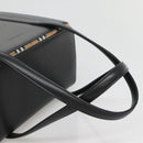 Burberrys Hand Bag Leather Black Silver Auth ep10754-7