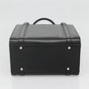 Burberrys Hand Bag Leather Black Silver Auth ep10754-5