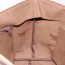 Burberrys Nova Check Hand Bag Canvas Beige Gold Auth ep10758-17