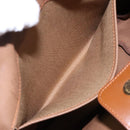 Burberrys Nova Check Hand Bag Canvas Beige Gold Auth ep10758-12