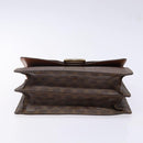 CELINE Macadam Canvas Hand Bag PVC Leather Brown Gold Auth ep10759-5