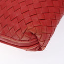 BOTTEGA VENETA INTRECCIATO Shoulder Bag Leather Red Auth ep10760-14