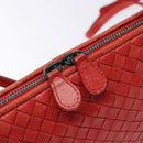 BOTTEGA VENETA INTRECCIATO Shoulder Bag Leather Red Auth ep10760-10