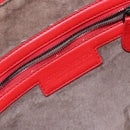 BOTTEGA VENETA INTRECCIATO Shoulder Bag Leather Red Auth ep10760-17