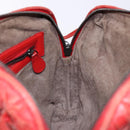 BOTTEGA VENETA INTRECCIATO Shoulder Bag Leather Red Auth ep10760-18