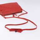 BOTTEGA VENETA INTRECCIATO Shoulder Bag Leather Red Auth ep10760-7