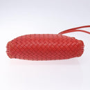 BOTTEGA VENETA INTRECCIATO Shoulder Bag Leather Red Auth ep10760-5