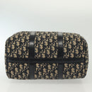 Christian Dior Trotter Canvas Boston Bag Navy Silver Auth ep10763-6