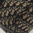 Christian Dior Trotter Canvas Boston Bag Navy Silver Auth ep10763-15