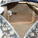Christian Dior Trotter Canvas Boston Bag Navy Silver Auth ep10763-19