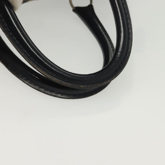 Christian Dior Trotter Canvas Boston Bag Navy Silver Auth ep10763