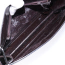 GUCCI Shoulder Bag Patent leather Brown Silver 001 3034 1705 Auth ep10769-16