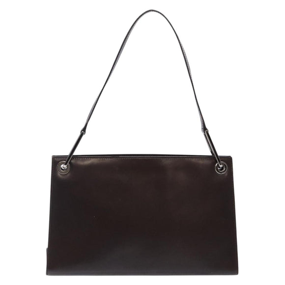 GUCCI Shoulder Bag Patent leather Brown Silver 001 3034 1705 Auth ep10769