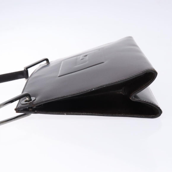 GUCCI Shoulder Bag Patent leather Brown Silver 001 3034 1705 Auth ep10769