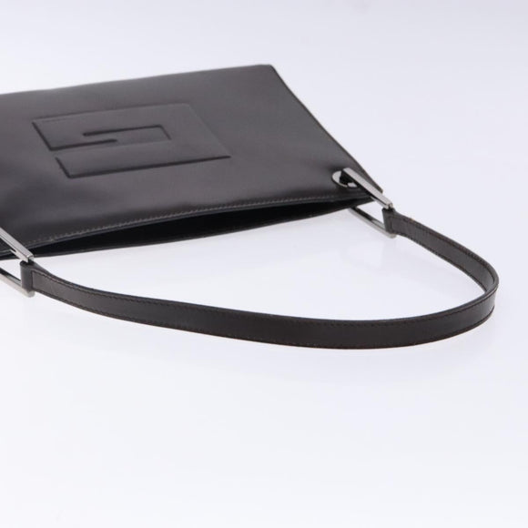 GUCCI Shoulder Bag Patent leather Brown Silver 001 3034 1705 Auth ep10769