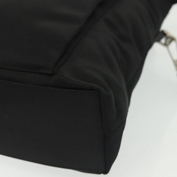 GUCCI Bamboo Hand Bag Nylon 2way Black Silver 000 2265 0581 Auth ep10773