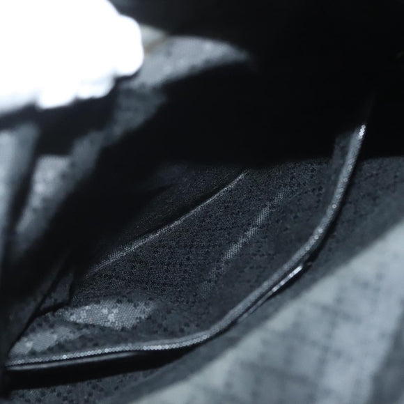 GUCCI Bamboo Hand Bag Nylon 2way Black Silver 000 2265 0581 Auth ep10773