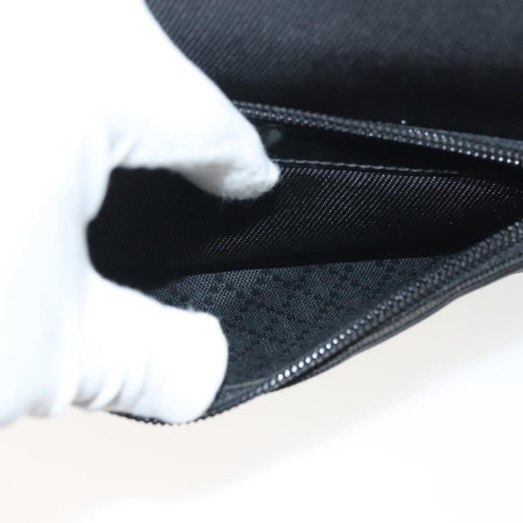 GUCCI Bamboo Hand Bag Nylon 2way Black Silver 000 2265 0581 Auth ep10773