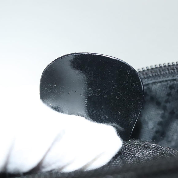 GUCCI Bamboo Hand Bag Nylon 2way Black Silver 000 2265 0581 Auth ep10773