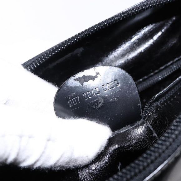 GUCCI Shoulder Bag Patent leather Black Silver 007 2046 0250 Auth ep10775