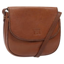 Burberrys Shoulder Bag Leather Brown Gold Auth ep10776-1