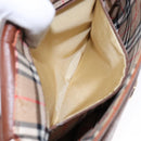 Burberrys Shoulder Bag Leather Brown Gold Auth ep10776-12