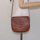 Burberrys Shoulder Bag Leather Brown Gold Auth ep10776-21