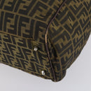 FENDI Zucca Canvas Boston Bag Black Brown Auth ep10777-10