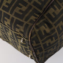 FENDI Zucca Canvas Boston Bag Black Brown Auth ep10777-12
