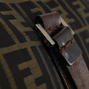 FENDI Zucca Canvas Boston Bag Black Brown Auth ep10777-14