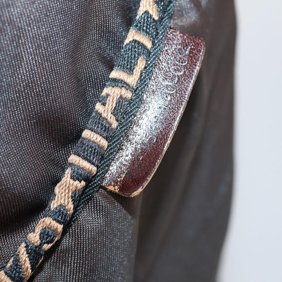 FENDI Zucca Canvas Boston Bag Black Brown Auth ep10777