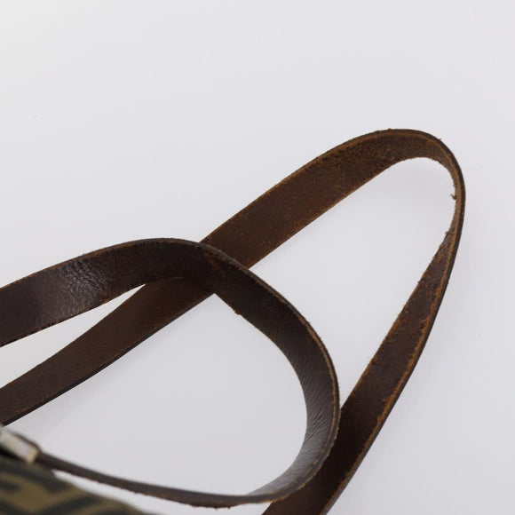 FENDI Zucca Canvas Boston Bag Black Brown Auth ep10777