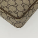 GUCCI GG Plus Supreme Clutch Bag PVC Beige Gold Auth ep10780-15