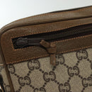 GUCCI GG Plus Supreme Clutch Bag PVC Beige Gold Auth ep10780-17