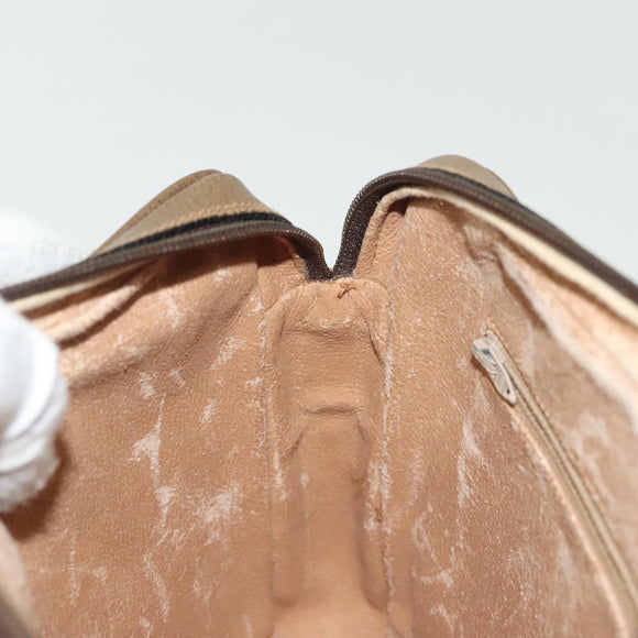 GUCCI GG Plus Supreme Clutch Bag PVC Beige Gold Auth ep10780