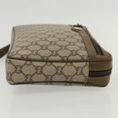 GUCCI GG Plus Supreme Clutch Bag PVC Beige Gold Auth ep10780-3