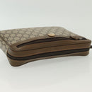 GUCCI GG Plus Supreme Clutch Bag PVC Beige Gold Auth ep10780-6