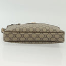 GUCCI GG Plus Supreme Clutch Bag PVC Beige Gold Auth ep10780-5