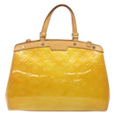 LOUIS VUITTON Monogram Vernis Blair MM Bag 2way Beige Poodle M91755 Auth ep10787-13