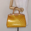LOUIS VUITTON Monogram Vernis Blair MM Bag 2way Beige Poodle M91755 Auth ep10787-25