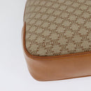 CELINE Macadam Canvas Shoulder Bag PVC Beige Gold Auth ep10790-15