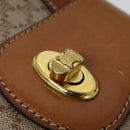 CELINE Macadam Canvas Shoulder Bag PVC Beige Gold Auth ep10790-17