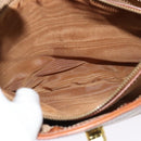 CELINE Macadam Canvas Shoulder Bag PVC Beige Gold Auth ep10790-11