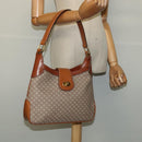 CELINE Macadam Canvas Shoulder Bag PVC Beige Gold Auth ep10790-22