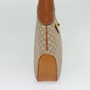 CELINE Macadam Canvas Shoulder Bag PVC Beige Gold Auth ep10790-3