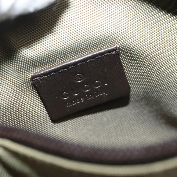 GUCCI Waist bag Canvas Beige Silver 28566 Auth ep10792