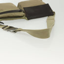 GUCCI Waist bag Canvas Beige Silver 28566 Auth ep10792-7