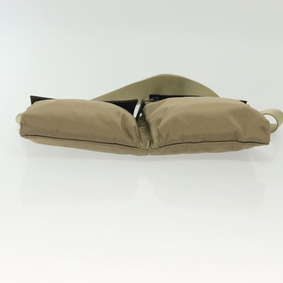 GUCCI Waist bag Canvas Beige Silver 28566 Auth ep10792